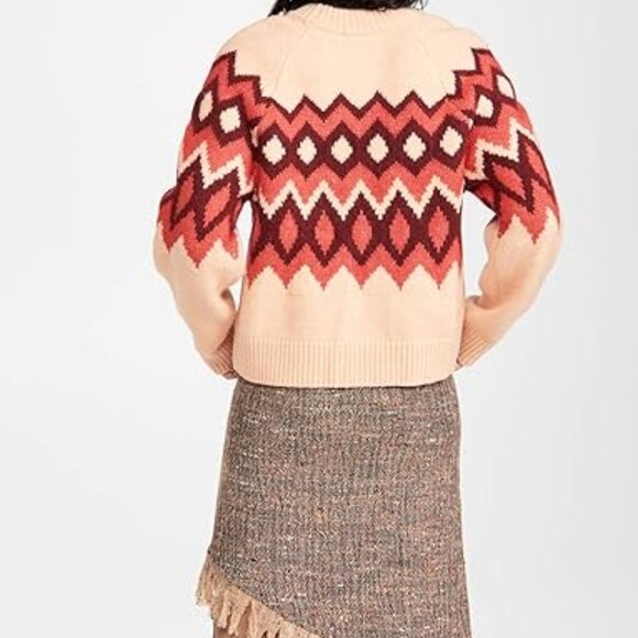 NWT JOIE Nataly Fair Isle Sweater Chic & Cozy Soft Wool Blend Size Small - Picture 3 of 6